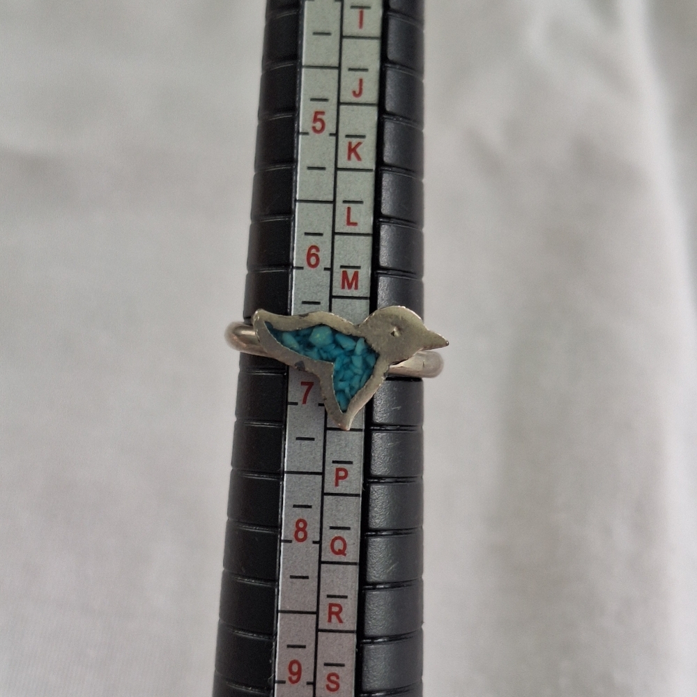 Crushed Turquoise Bird Ring